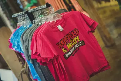 t-shirts in Hatfield & McCoy gift shop