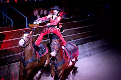 performer on horse during Roman Ride of Fire